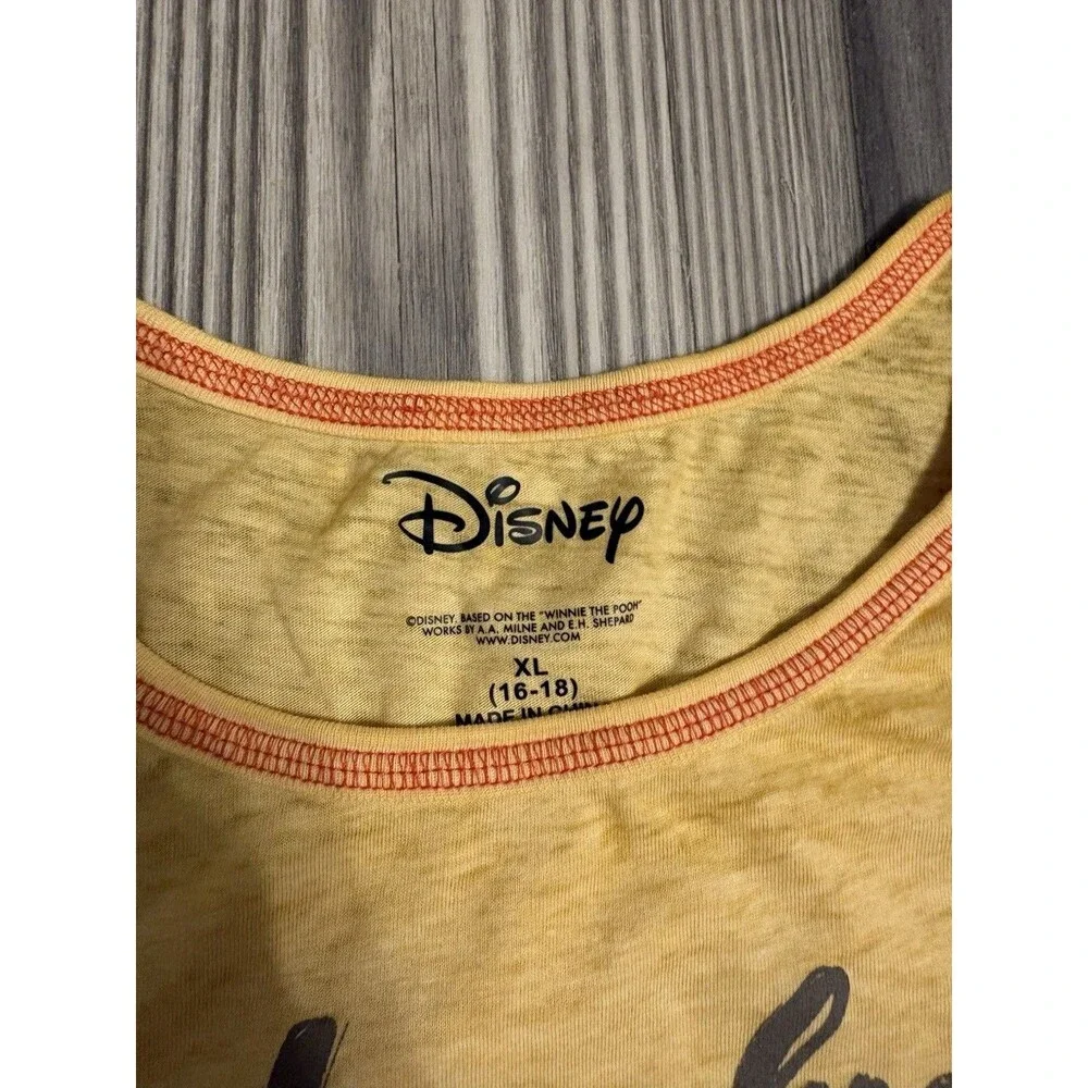 Disney Pajama Top Womens XL (16-18) Sunset Gold Winnie The Pooh Tank Sleepwear - Picture 3 of 7